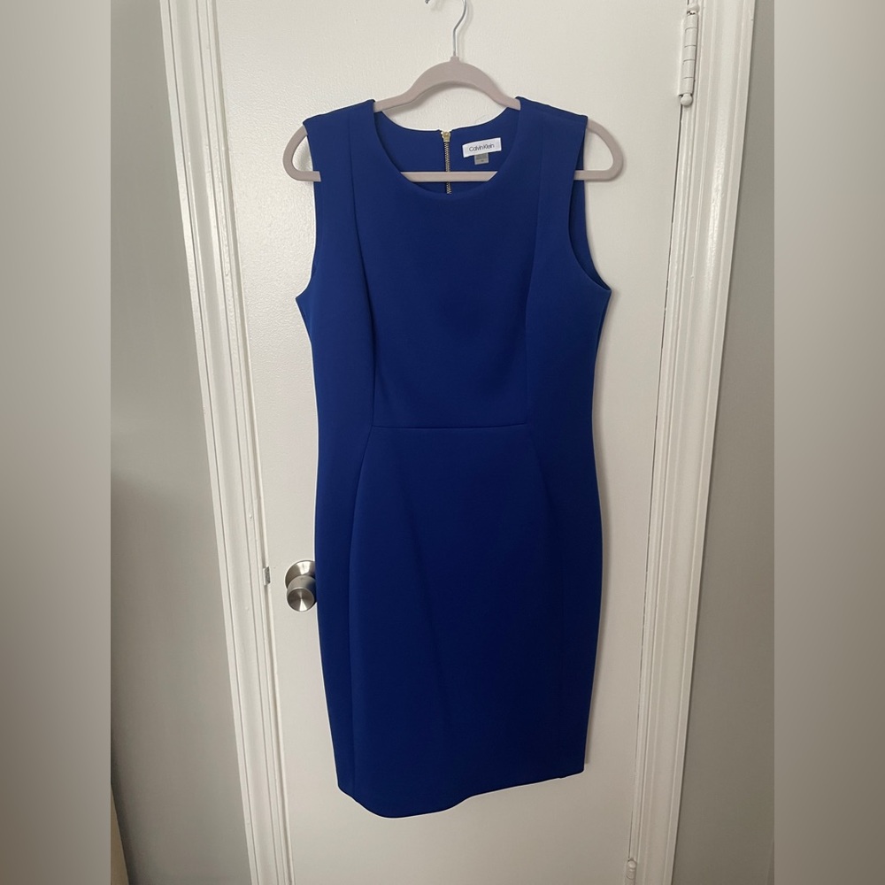 Calvin Klein Women's Royal Blue Midi Dress